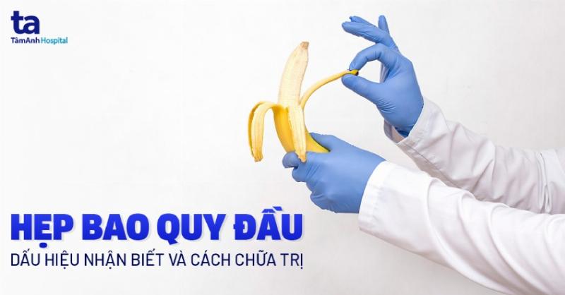 Hình ảnh minh họa nam giới trưởng thành với tình trạng bao quy đầu bị hẹp, thể hiện sự khó khăn trong việc kéo tuột da bao quy đầu